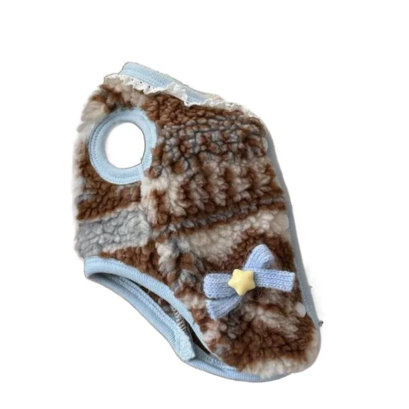 Lace Collar Fleece Vest — garment view