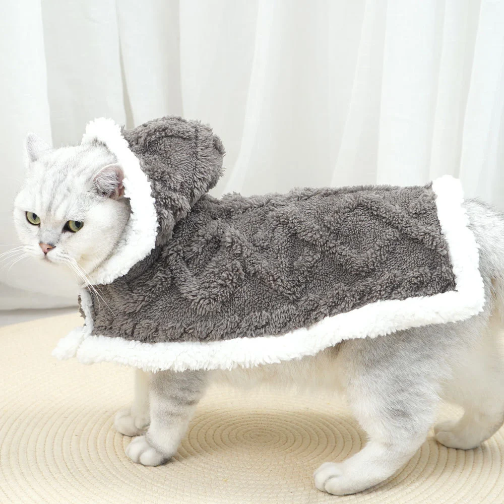 Jacquard Cat Cape — worn by a pet