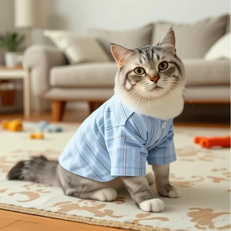 Blue Stripe Collar Shirt — supplier reference