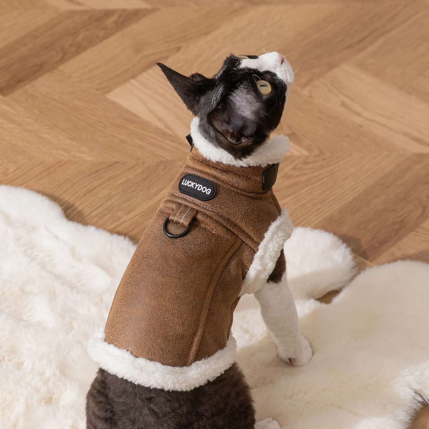 Suede-Look Panel Jacket — supplier reference