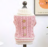 New cable knit button sweater - pink — supplier reference