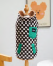 Checkered reversible vest - brown and white checkered — supplier reference