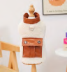 Small leather fleece vest - brown — supplier reference
