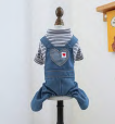 Double Heart Overalls - Gray Stripe — supplier reference